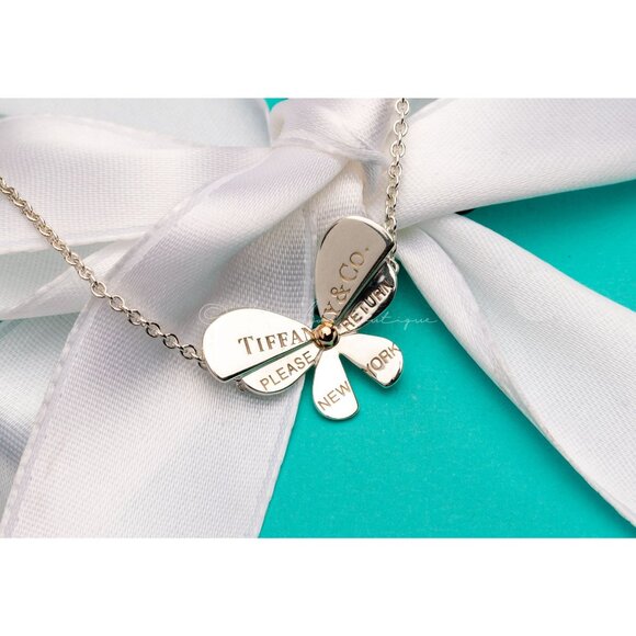 Tiffany & Co. Butterfly Bracelet"Love Bug" Return to Tiffany 18k Silver Rose Gol - Picture 7 of 8